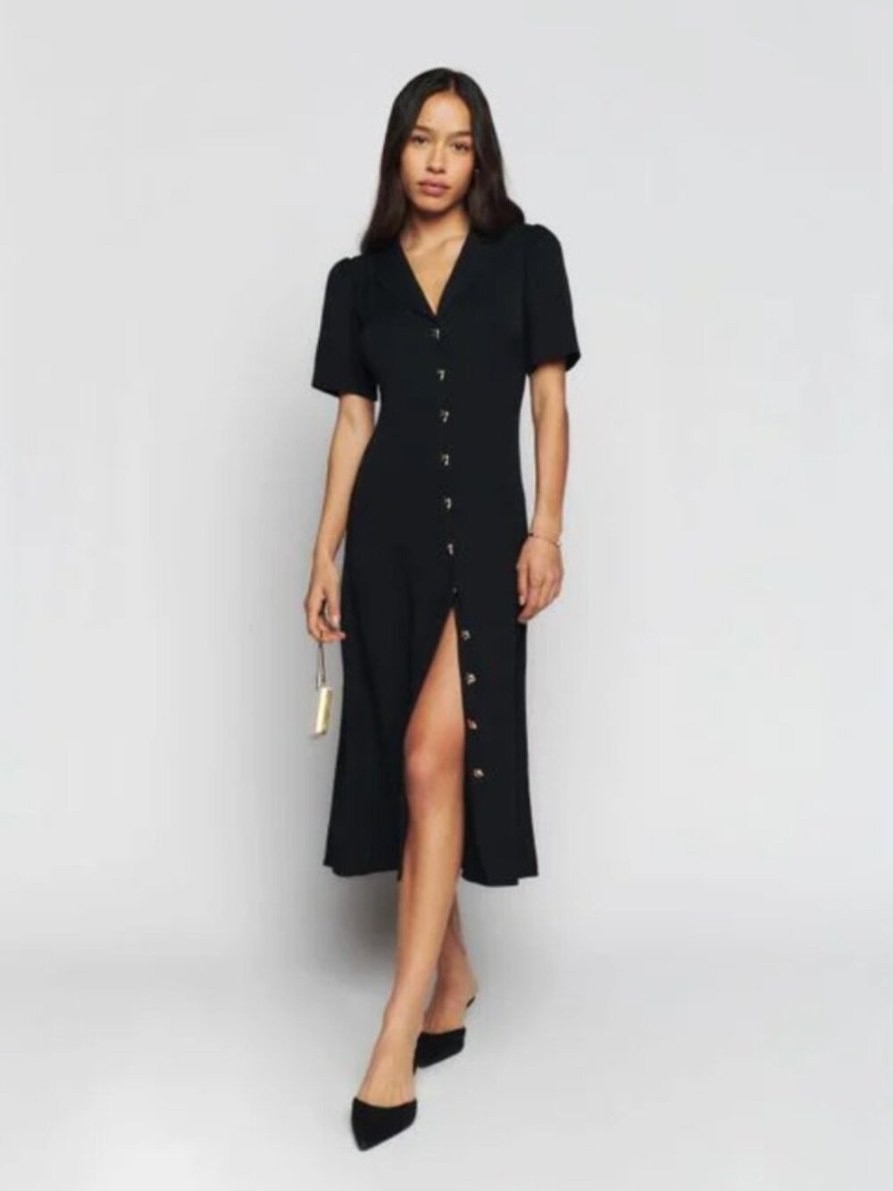 Reformation Women's Black Wilde Dress